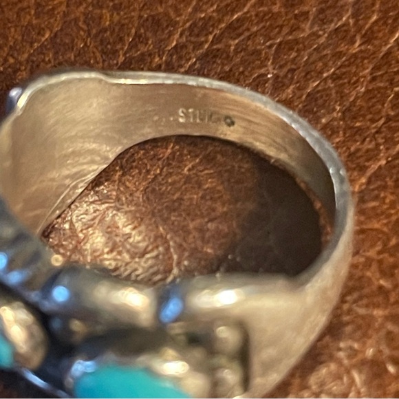 Vintage Native American turquoise/SS - Picture 4 of 4